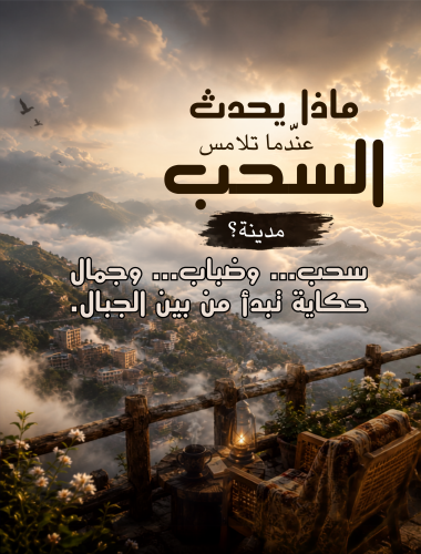 ماذا يحدث عندما تلامس السحب مدينة؟ ☁️😳 أبها… حيث يصبح الضباب جزءًا من الحكاية.